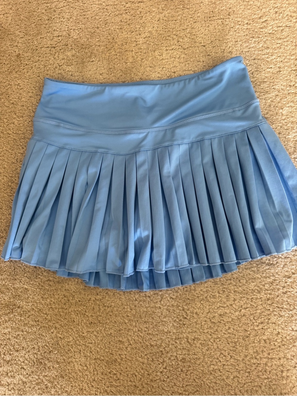 Pleated Mini Skirt in Sky Blue
